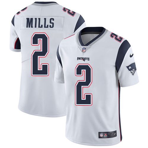 Patriots #2 Jalen Mills White Youth Stitched Vapor Untouchable Limited Jersey