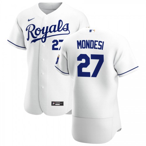 Kansas City Kansas City Royals #27 Adalberto Mondesi Men's White Home 2020 Authentic Player Jersey Men's