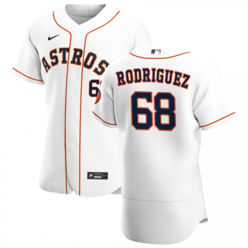 Houston Houston Astros #68 Nivaldo Rodriguez Men's White Home 2020 Authentic Player Jersey Men's