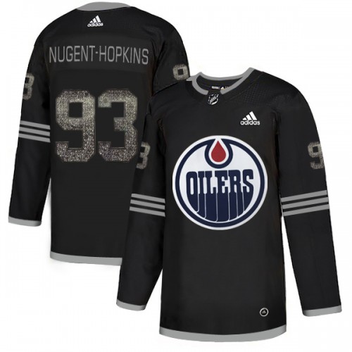 Adidas Edmonton Oilers #93 Ryan Nugent-Hopkins Black Authentic Classic Stitched Jersey Men's