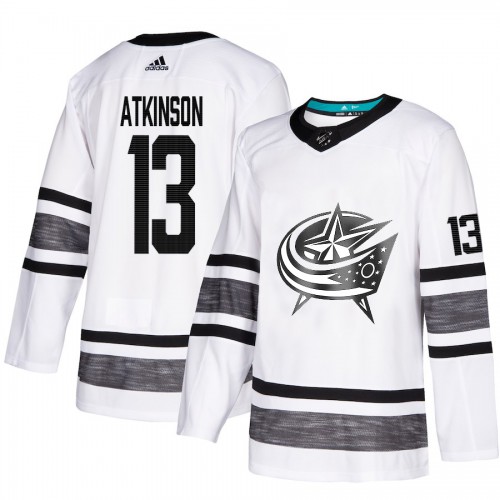Adidas Columbus Blue Jackets #13 Cam Atkinson White Authentic 2019 All-Star Stitched Jersey Men's