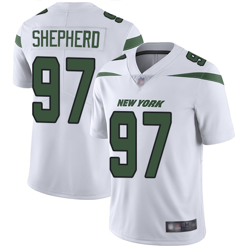 New York Jets #97 Nathan Shepherd White Men's Stitched Vapor Untouchable Limited Jersey Men's