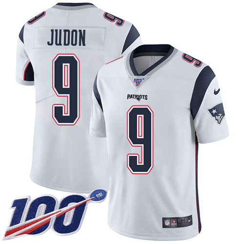 Patriots #9 Matt Judon White Men's Stitched 100th Season Vapor Limited Jersey