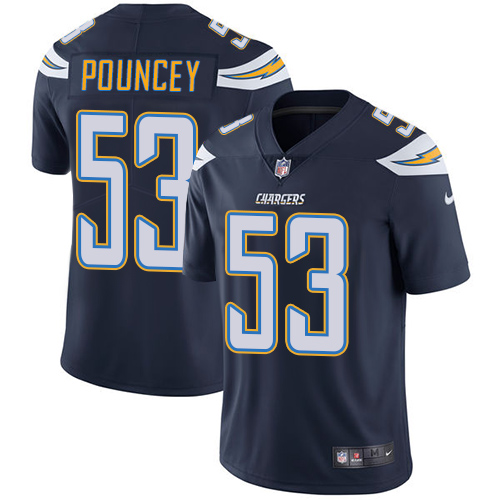 Los Angeles Chargers #53 Mike Pouncey Navy Blue Team Color Youth Stitched Vapor Untouchable Limited Jersey Youth