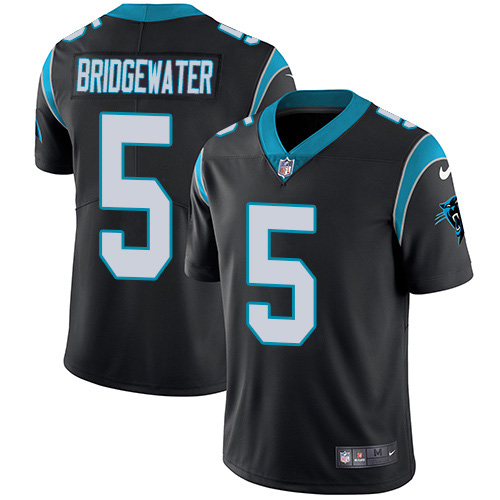 Carolina Panthers #5 Teddy Bridgewater Black Team Color Youth Stitched Vapor Untouchable Limited Jersey Youth