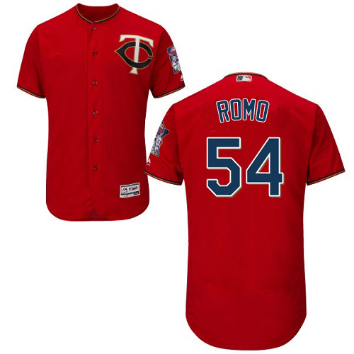 Minnesota Twins #54 Sergio Romo Red Flexbase Authentic Collection Stitched Jersey Men's