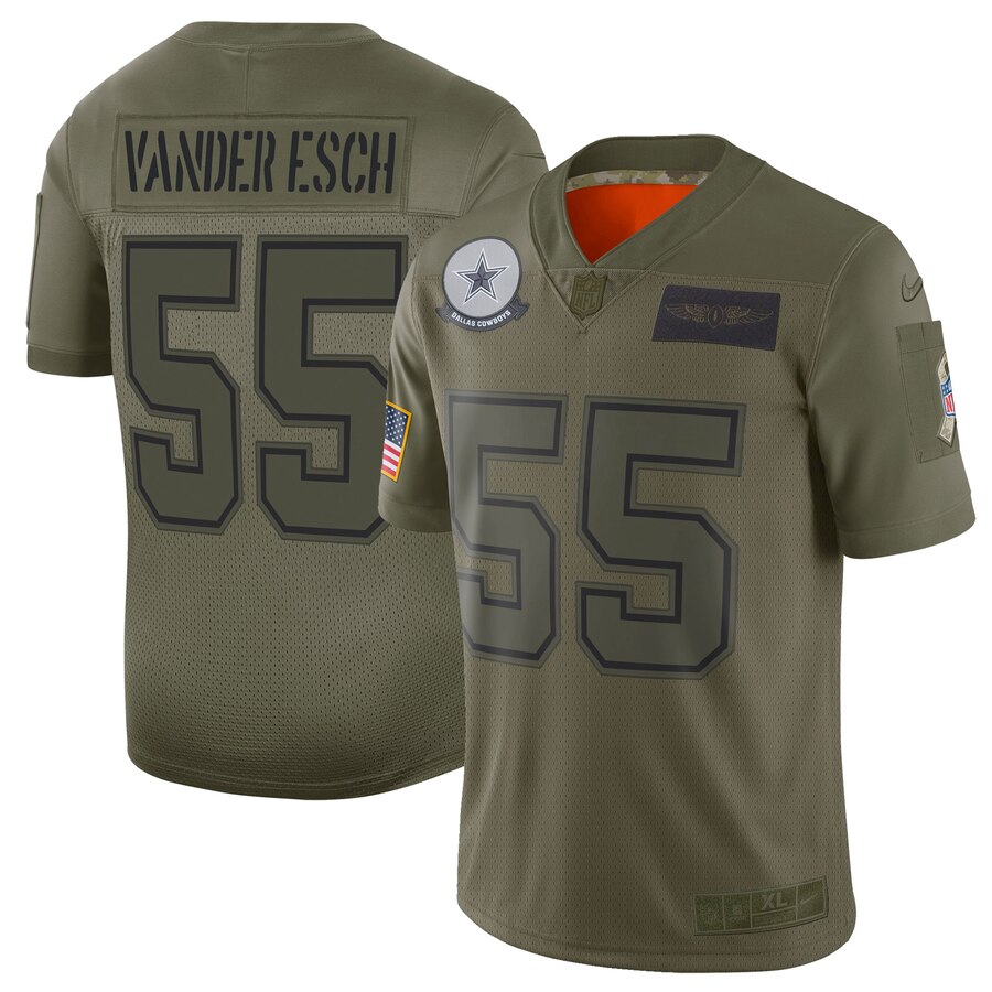 Cowboys #55 Leighton Vander Camo Men's Stitched Limited 2019 Salute To Service Jersey
