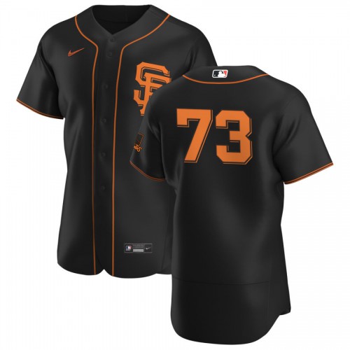San Francisco San Francisco Giants #73 Caleb Baragar Men's Black Alternate 2020 Authentic Player Jersey Men's