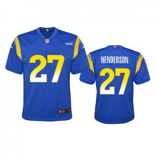 Los Angeles Los Angeles Rams #27 Darrell Henderson Youth Game Jersey - Royal Youth