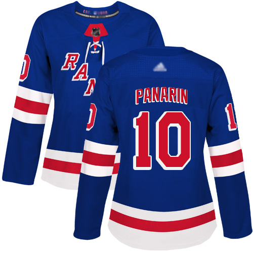 Adidas New York Rangers #10 Artemi Panarin Royal Blue Home Authentic Women's Stitched Jersey Womens