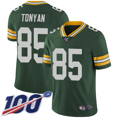 Green Bay Packers #85 Robert Tonyan Green Team Color Men's Stitched 100th Season Vapor Untouchable Limited Jersey Men's