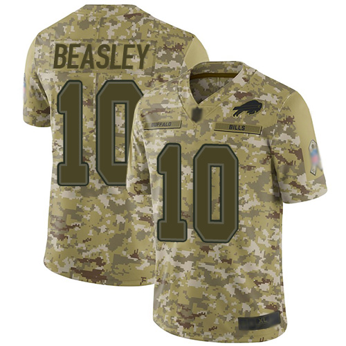 Buffalo Bills #10 Cole Beasley Camo Men's Stitched Limited 2018 Salute To Service Jersey Men's