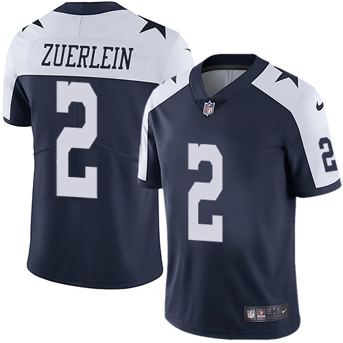 Dallas Cowboys #2 Greg Zuerlein Navy Blue Thanksgiving Youth Stitched 100th Season Vapor Throwback Limited Jersey Youth