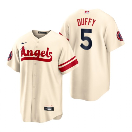 Los Angeles Los Angeles Angels #5 Matt Duffy Cream Men's 2022 City Connect Game Jersey Men's