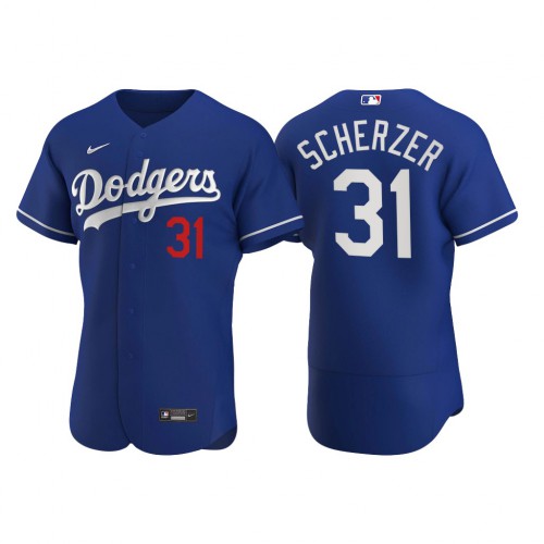 Los Angeles Los Angeles Dodgers #31 Max Scherzer Men's Royal Alternate 2020 Authentic Player Jersey Men's