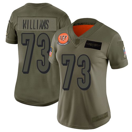 Cincinnati Bengals #73 Jonah Williams Camo Women's Stitched Limited 2019 Salute to Service Jersey Womens