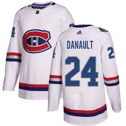Adidas Montreal Canadiens #24 Phillip Danault White Authentic 2017 100 Classic Stitched Jersey Men's