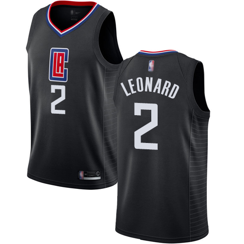 Los Angeles Clippers #2 Kawhi Leonard Black Youth Swingman Statement Edition Jersey Youth