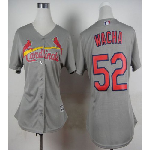 St.Louis Cardinals #52 Michael Wacha Grey Road Women's Stitched Jersey Womens