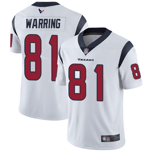 Houston Texans #81 Kahale Warring White Men's Stitched Vapor Untouchable Limited Jersey Men's