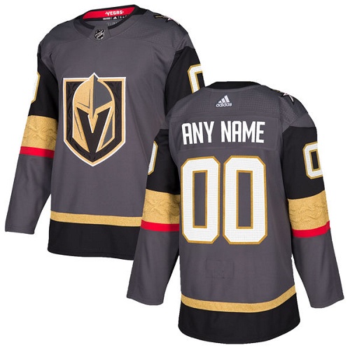 Men's Adidas Vegas Golden Knights Personalized Authentic Gray Home Jersey