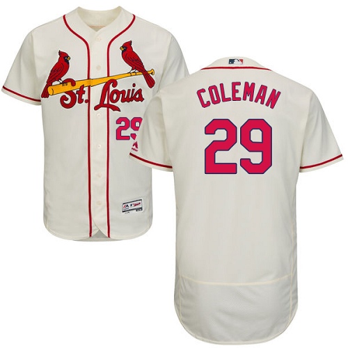 St.Louis Cardinals #29 Vince Coleman Cream Flexbase Authentic Collection Stitched Jersey Men's