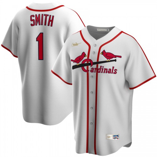 St. Louis St.Louis Cardinals #1 Ozzie Smith Home Cooperstown Collection Player Jersey White Men's