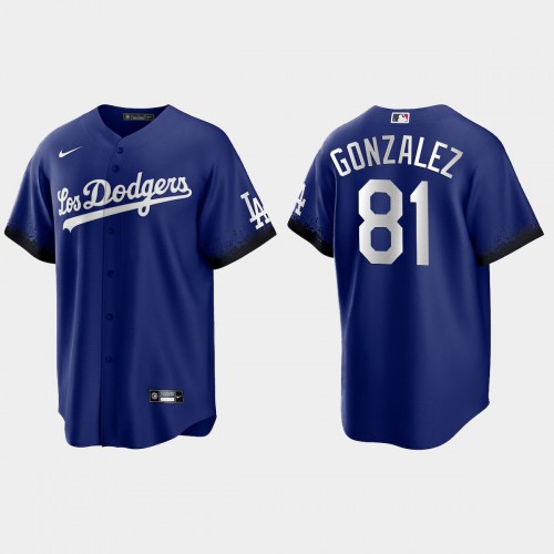 Los Angeles Los Angeles Dodgers #81 Victor Gonzalez Men's 2021 City Connect Game Jersey Royal Men's