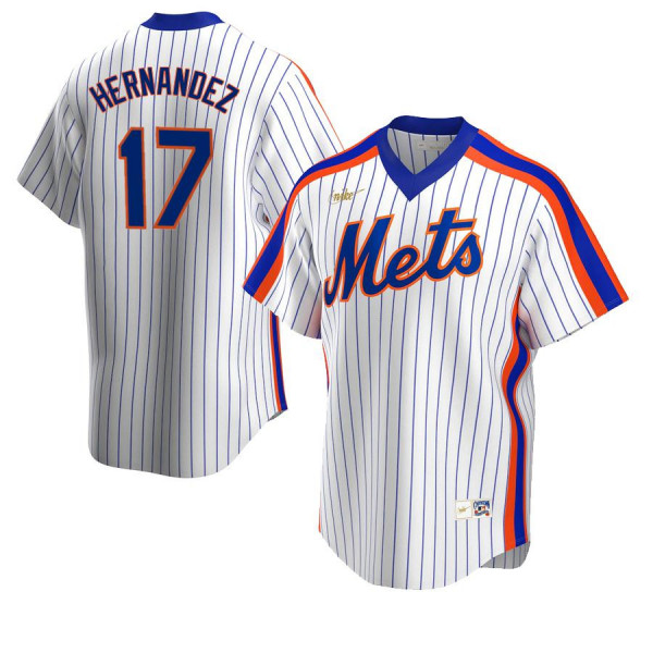 Men's Youth Women's New York Mets 17 Replica White Home Cooperstown Collection Keith Hernandez Jersey