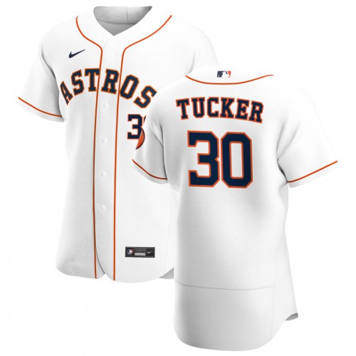 Houston Houston Astros #30 Kyle Tucker Men's White Home 2020 Authentic Player Jersey Men's