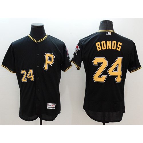 Pittsburgh Pirates #24 Barry Bonds Black Flexbase Authentic Collection Stitched Jersey Men's