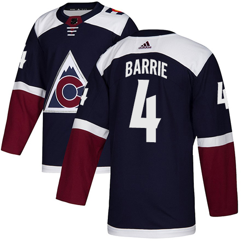 Adidas Colorado Avalanche #4 Tyson Barrie Navy Alternate Authentic Stitched Youth Jersey Youth