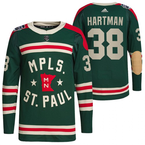Minnesota Minnesota Wild #38 Ryan Hartman Men's Adidas 2022 Winter Classic Authentic Jersey Men's