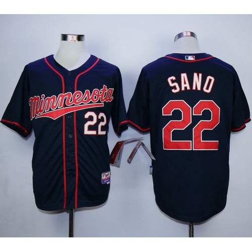 Minnesota Twins #22 Miguel Sano Navy Blue Cool Base Stitched Jersey Men's