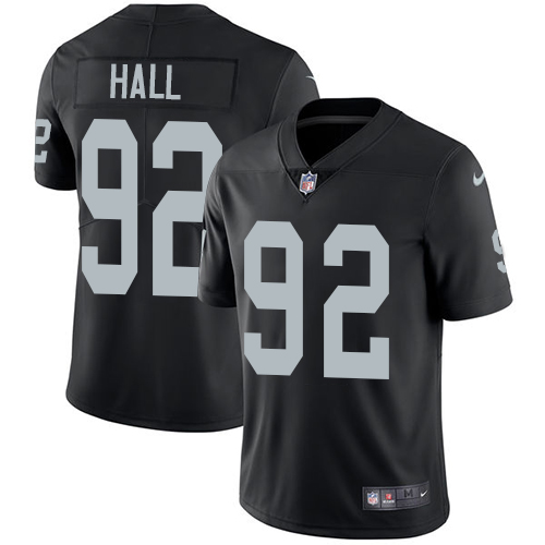 Las Vegas Raiders #92 P.J. Hall Black Team Color Men's Stitched Vapor Untouchable Limited Jersey Men's