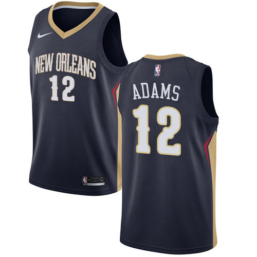 New Orleans Pelicans #12 Steven Adams Navy Youth Swingman Icon Edition Jersey Youth