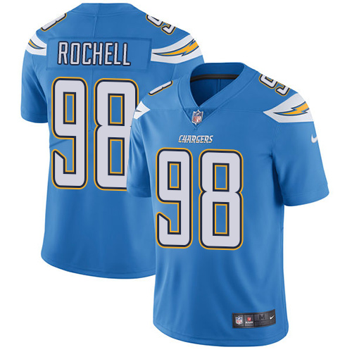 Los Angeles Chargers #98 Isaac Rochell Electric Blue Alternate Men's Stitched Vapor Untouchable Limited Jersey Men's