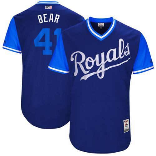 Kansas City Royals #41 Danny Duffy Navy 