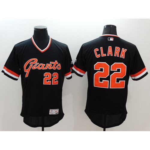San Francisco Giants #22 Will Clark Black Flexbase Authentic Collection Cooperstown Stitched Jersey Men's
