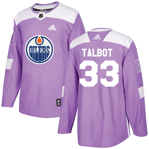 Adidas Edmonton Oilers #33 Cam Talbot Purple Authentic Fights Cancer Stitched Youth Jersey Youth