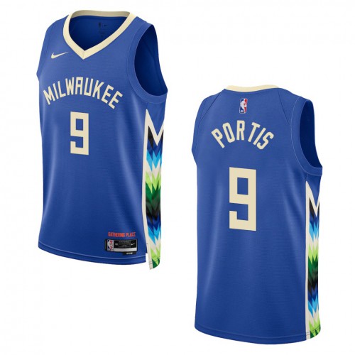 Milwaukee Milwaukee Bucks #9 Bobby Portis Unisex Royal 2022-23 Swingman Jersey - City Edition Mens