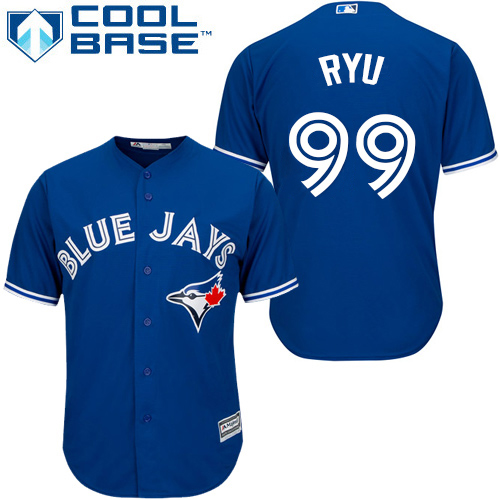 Toronto Blue Jays #99 Hyun-Jin Ryu Blue New Cool Base Stitched Youth Jersey Youth