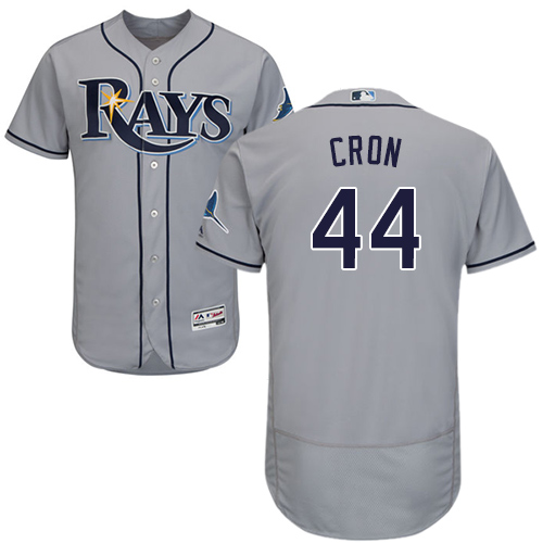 Tampa Bay Rays #44 CJ Cron Grey Flexbase Authentic Collection Stitched Jersey Men's