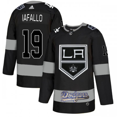 Adidas Los Angeles Kings X Dodgers #19 Alex Iafallo Black Authentic City Joint Name Stitched Jersey Men's