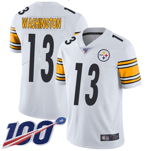 Pittsburgh Steelers #13 James Washington White Men's Stitched 100th Season Vapor Limited Jersey Men's