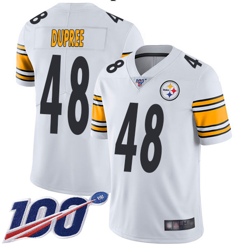 Pittsburgh Steelers #48 Bud Dupree White Men's Stitched 100th Season Vapor Limited Jersey Men's