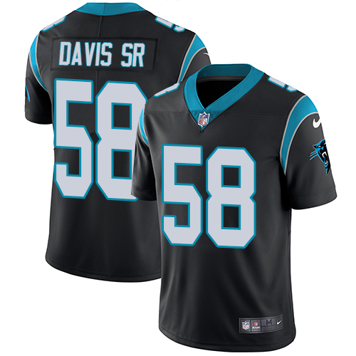 Carolina Panthers #58 Thomas Davis Sr Black Team Color Men's Stitched Vapor Untouchable Limited Jersey Men's