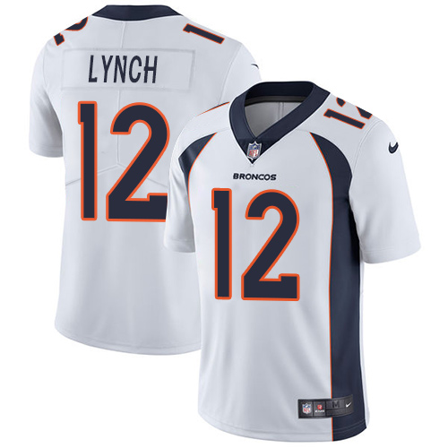 Denver Broncos #12 Paxton Lynch White Men's Stitched Vapor Untouchable Limited Jersey Men's