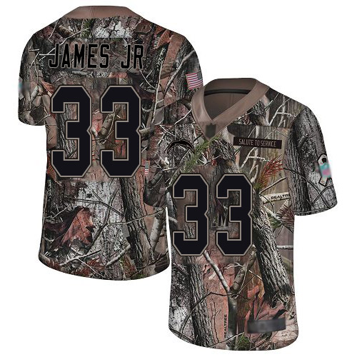 Chargers #33 Derwin James Jr Camo Men's Stitched Limited Rush Realtree Jersey