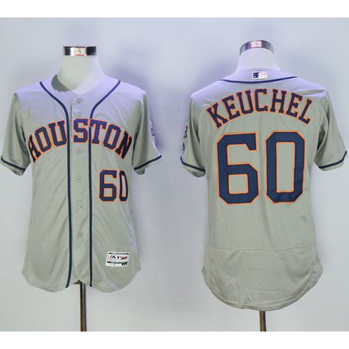 Houston Astros #60 Dallas Keuchel Grey Flexbase Authentic Collection Stitched Jersey Men's